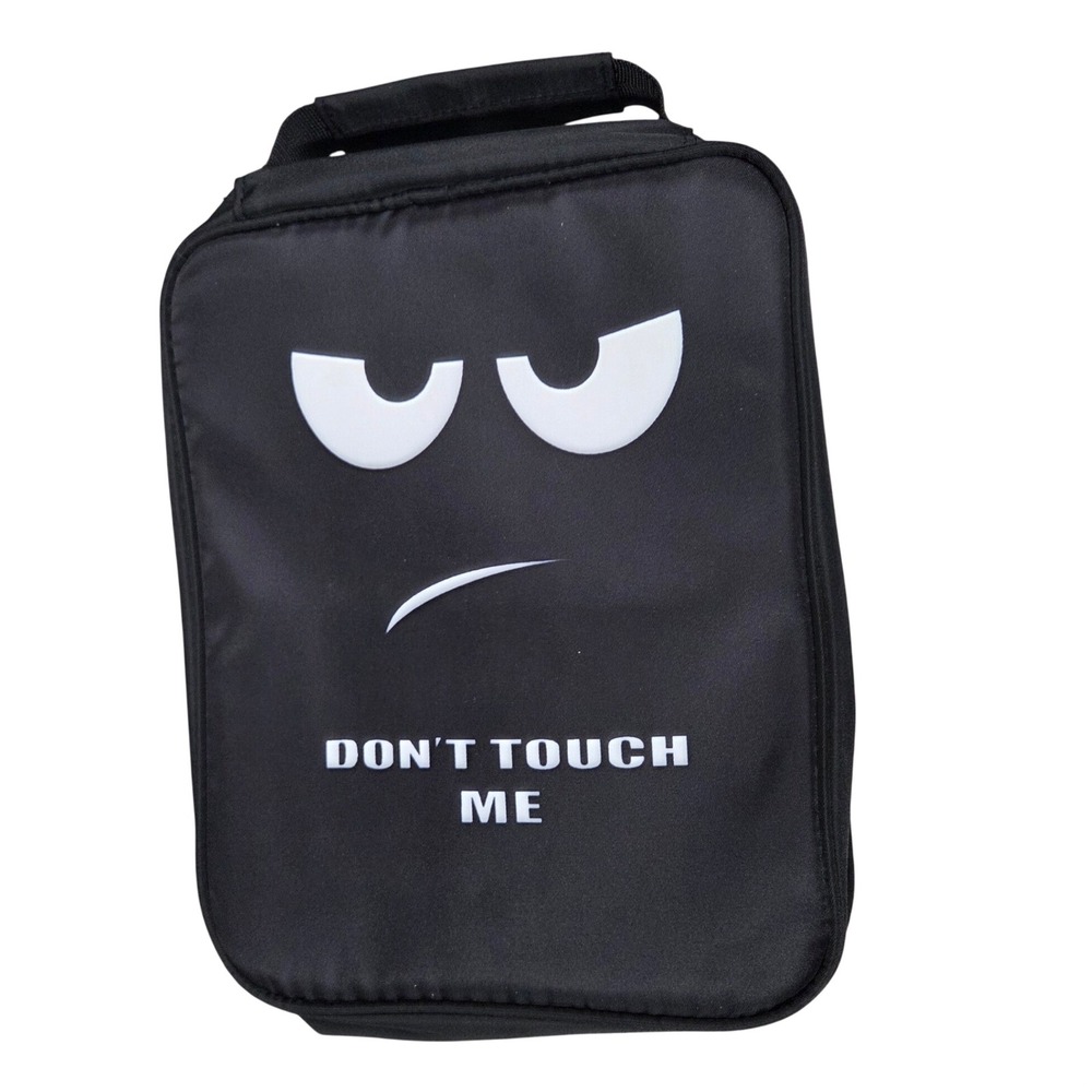 Don't Touch Me Grumpy Face Pencil Marker Organizer Case Bag School Art Artist